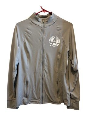 Marvel Light Gray Jacket with Red Collar Accent
